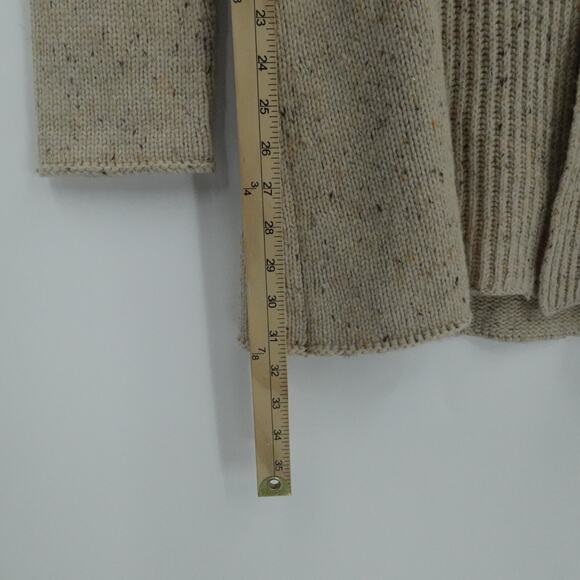 Soft Surroundings Sweater Cardigan Womens Medium Oatmeal Shawl Neck Long Toggle - Picture 6 of 12